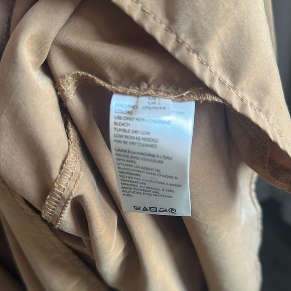 Free People High Low Tobacco Tan Brown Puff Sleeve MIDI Dress size Large - Picture 12 of 15